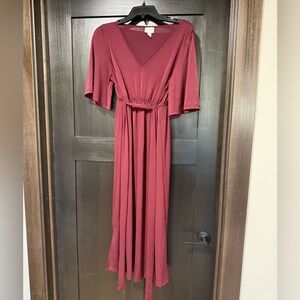 Isabel Maternity by Ingrid & Isabel Deep Red Maxi Dress